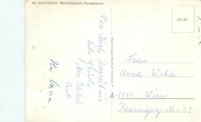 Dortmund Westfalenpark — Wieża telewizyjna — wydawca nie widoczny — Rewers