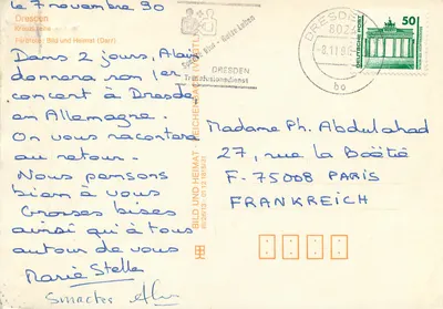 Widok wnętrza kościoła — Dresden — wydawca Bild und Heimat (V/IGTL) — Rewers