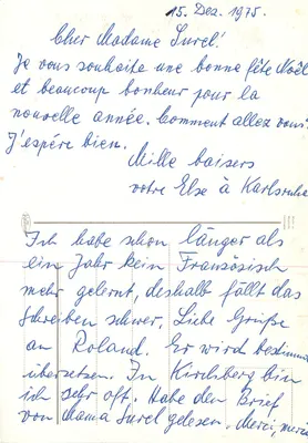 Zimowy pejzaż górski — Frohe Weihnachten und ein glückliches Neues Jahr — wydawca nieznany — Rewers