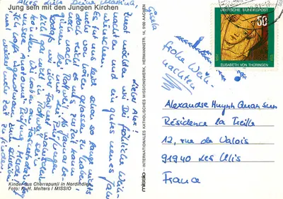 Dzieci w Cherrapunji — Missio — wydawca Missio, numer serii nieodczytelny — Rewers