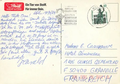 Świnię Steiff — płaczliwy chmurka — Steiff — Rewers
