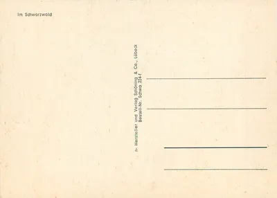 Kobieta w stroju tradycyjnym — na górze — Schöning & Co., Lübeck — Rewers