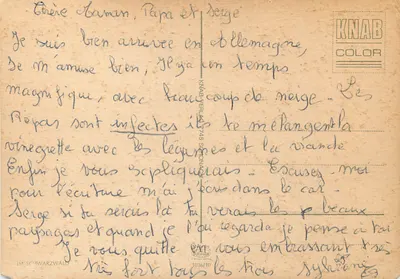 Bilhete postal moderno Folklore do Schwarzwald — Verso
