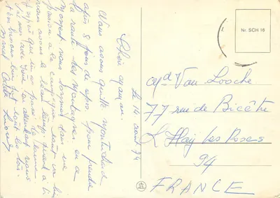 Powitanie z Schwarzwald — wydawca nr SCH 16 — Rewers