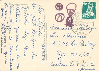 Gutach - Linia kolejowa Schwarzwald — Gutach, Linia kolejowa Schwarzwald, wydawca Werner Teller — Rewers