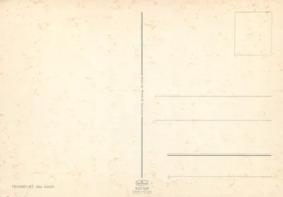 Widok z lotu nad Frankfurt nad Menem — Krüger, n° 925/109 — Rewers
