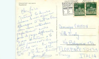 Frankfurt am Main — Hauptbahnhof — uitgever Kitaus Rahmel Verlag — Achterkant