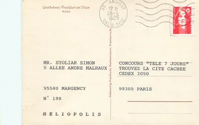 Cozinha histórica — Goetebau, Frankfurt am Main — Selbstverlag Heliopolis N° 198 — Verso