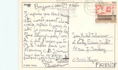 Freiburg — cidade colorida com ilustrações — Bohlinger n°203 — Verso