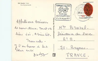 Hotel Kaiserworth — Goslar, Harz — Lederbogen-Verlag, n°338 — Verso