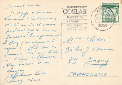 Goslar — Gruss aus GOSLAR — editor não visível — Verso