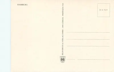 Hamburg — widok panoramiczny i zabytki — wydawca Bild-Druck & Verlag GmbH — Rewers