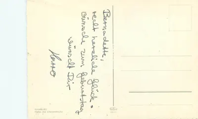 Hamburgo — Porto com Ponte Transatlântica — Keudate 920-115 — Verso