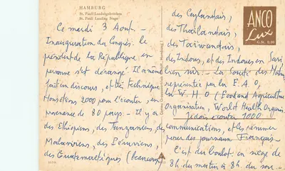 Hamburgo — Porto de St. Pauli — editor ANCO Lux, n° 1610 — Verso
