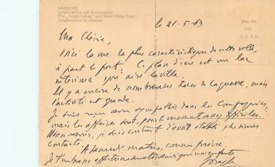 Hamburg — Jungfernstieg i jezioro wewnętrzne — wydawca ANCO, nr 8102 — Rewers