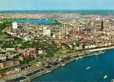 Hamburgo — vista aérea — Hans Andres Verlag, n° 4022