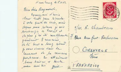 Hamburgo — Velhas casas com colmios no Nicolaifleet — Hans Andres Verlag, n° 2831 — Verso