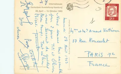 Międzynarodowa wystawa ogrodnicza w Hamburgu — 26 kwietnia – 13 października 1963 — Wydawnictwo wystawy Georg Michel, n° 668 — Rewers