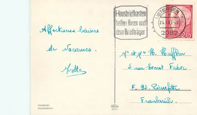 Hamburgo - Hauptbahnhof — editor Kallion, n° 920/111 — Verso