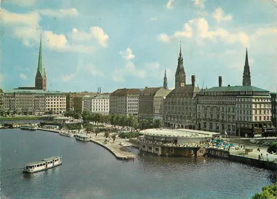Hamburgo — Jungfernsteig e lago de Inner Alster — Conwa Grossovertrieb GmbH