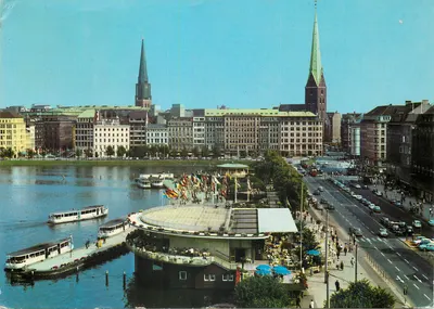 Hamburgo — Jungfernstieg e Alsterpavillon — Conwa Grossovertrieb GmbH