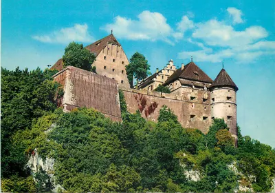 Castelo de Heidenheim — vista panorâmica — Verlag H. Kunzel, Heidenheim a. d. Brenz