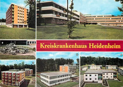 Kreiskrankenhaus Heidenheim — vista composta de edifícios e instalações — Bildverlag Traut