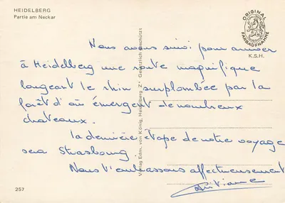 Heidelberg — część nad Neckarem — Verlag Edm. von König, Heidelberg — Rewers