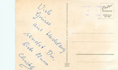 Heidelberg — widok panoramiczny i uniwersytet — Michel & Co — Rewers