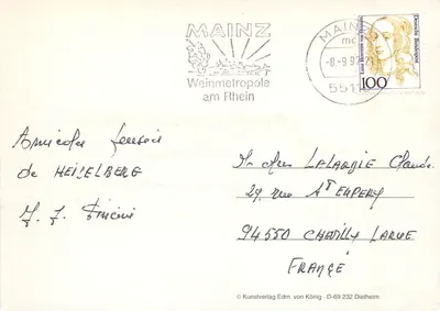 Heidelberg — Grünge aus Heidelberg — Kunstverlag Edm. von König — Rewers
