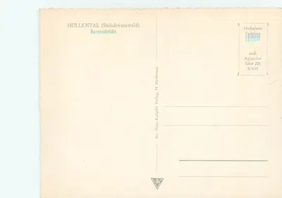 Höllental (Südschwarzwald) — Ponte de Ravenne — Dr. Hans Knöpfel Verlag, 71 Heilbronn — Verso