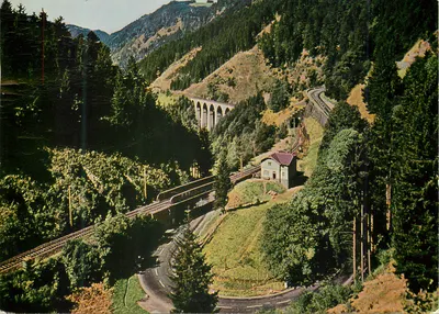 Höllental (Schwarzwald) — com a ponte de Ravenna — editor Erwin Burda, n° 39/604