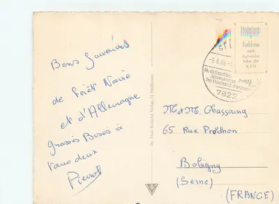 Höllethal — Saudações do Höllethal — Dr. Hans Knüpfel Verlag, 71 Heilbronn — Verso