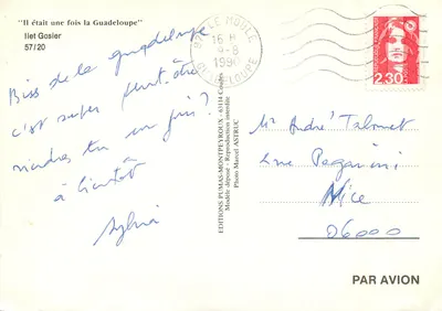 Ilet Gosier — Guadalupe — Éditions Pumas-Montpeyroux, n°57/20 — Verso