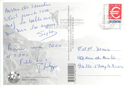 Les Saintes — Baai van de Saintes — Uitgaven Cyril Exbravat — Achterkant