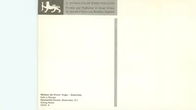 Sala de Jantar — Hauteville House, Guernsey — Jarrrold & Sons Ltd, Norwich, England — Verso