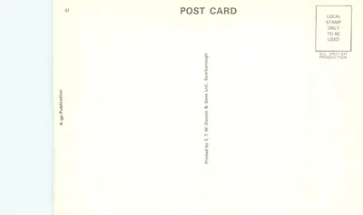 Pequena Capela, Guernsey, C.I. — editor E.T.W. Dennis & Sons Ltd., série G.71 — Verso