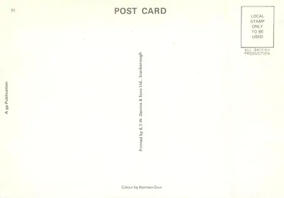 The Pine Forest, Guernsey, C.I. — vista do mar — editor E.T.W. Dennis & Sons Ltd., n° G.36 — Verso