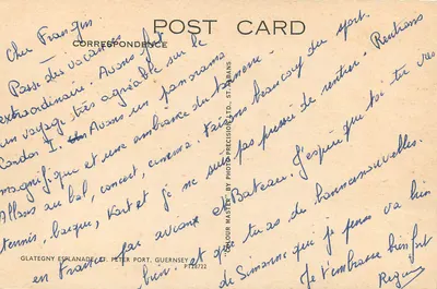 Royal Hotel — St. Peter Port, Guernsey — Photo Precision Ltd. PT28722 — Verso