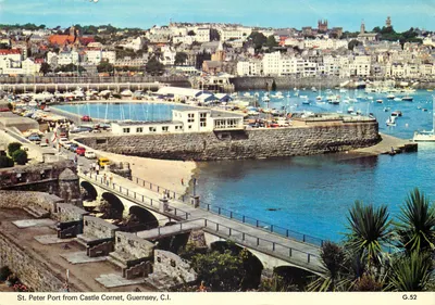 St. Peter Port a partir do Castle Cornet, Guernsey — C.I. — G.52