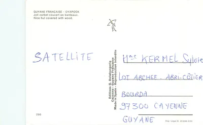Guiana Francesa - Oyapock — Bonito cabaré coberto com tábuas — Éditions G. Delabergerie, n°295 — Verso