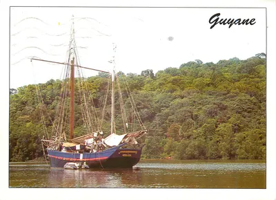 Barco a vela — Guiana — Edições A. Gravelier