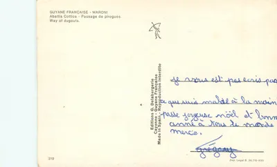 Guiana Francesa - Maroni — Passagem de piraguas — Éditions G. Delabergerie — Verso