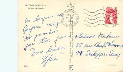 Założona ulica w St Jean de Maroni — Gujana Francuska — Wyd. G. Delabergerie, nr 248 — Rewers