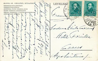 Hotel St. Gellért, Budapeszt — Basen falowy — Wydawca nie widoczny — Rewers