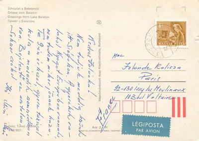 Embarcações no porto — Balaton — editor Tokaj András, n° 478/801 — Verso