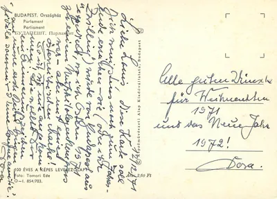 Budapest. Parlamento — editor Képzőművészeti Alap Kiadó, n° 854/703 — Verso