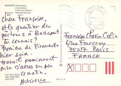 Budapeszt. Halászbástya — Fischerbastei — Képzoművészeti Kiadó, NyN-I.8667/862 — Rewers