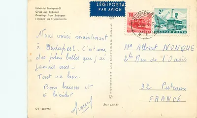 Visão de Budapeste — Üdvözlet Budapestről — editor Képzőművészeti Alap Kiadóvállalat — Verso
