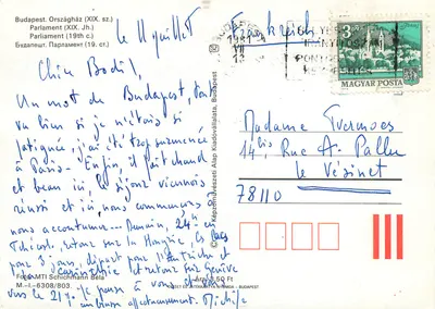 Budapest. Országház (XIX. sz.) — Parlamento (século XIX) — Foto MTI Schichmann Béla, M.-I.-6308/803 — Verso